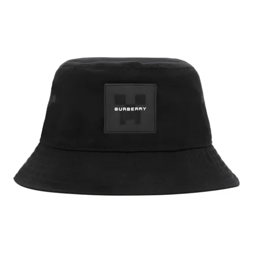 Burberry X Minecraft Logo Applique Cotton Gabardine Bucket Hat 