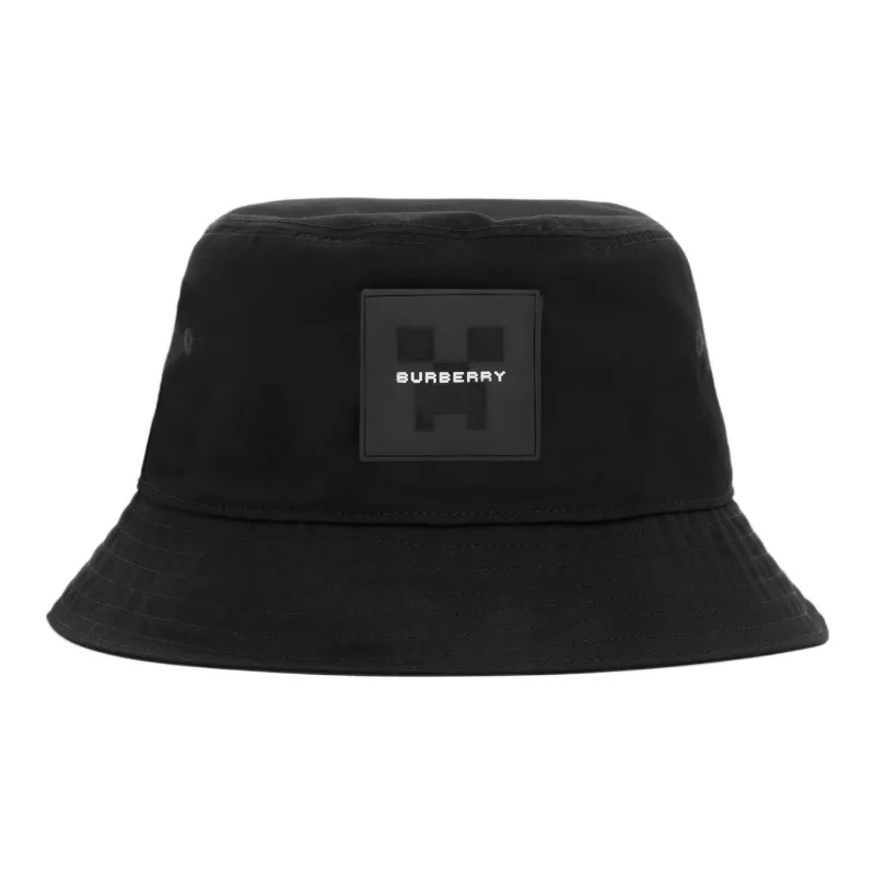Burberry X Minecraft Logo Applique Cotton Gabardine Bucket Hat-0