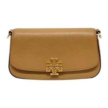 TORY BURCH Britten Leather Shoulder Bag Crossbody Bag Small Size Women's Brown