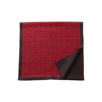 GIVENCHY Silk Scarves Unisex Red