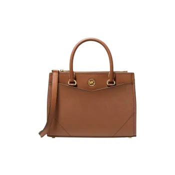 MICHAEL KORS MK Everly Leather Handbag Shoulder Bag Crossbody Bag Medium Size Women's Brown