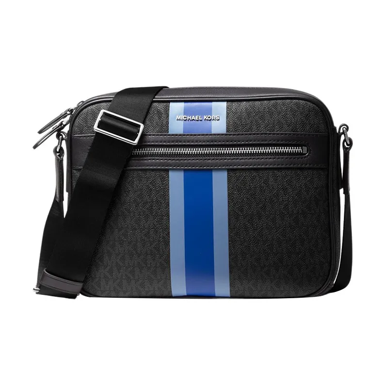 MICHAEL KORS Hudson Camera Bag Shoulder Bag Crossbody Bag Men's Black & Blue-0