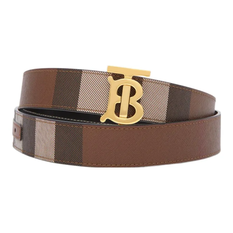 Burberry Smooth Buckle Comfortable Fashion Belt Women's Brown Width  3cm-2