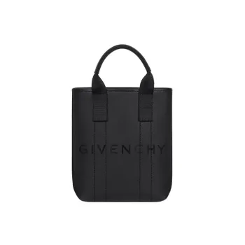 GIVENCHY Coated Canvas Tote Bag Shopping Bag Handbag Small Size Men's Black