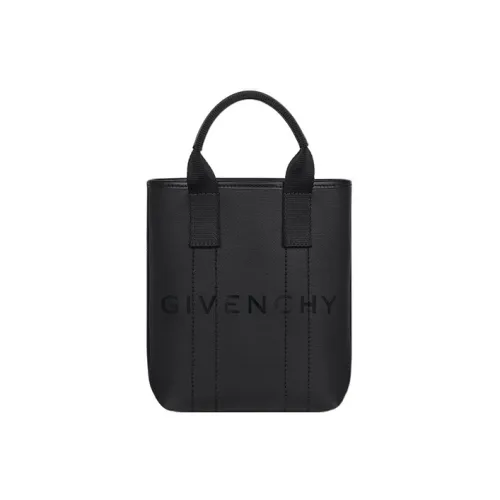 GIVENCHY Coated Canvas Tote Bag Shopping Bag Handbag Small Size Men's Black