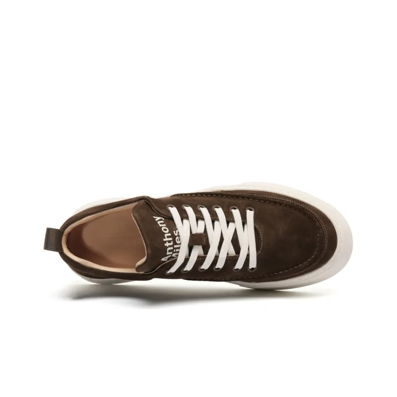 Anthony Miles Stylish Skateboarding Shoes Men's Coffee-2