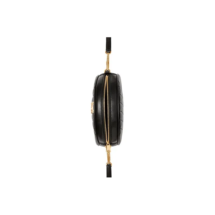 Burberry Lambskin Small Round Bag Shoulder Bag Crossbody Bag Mini Women's Black-4