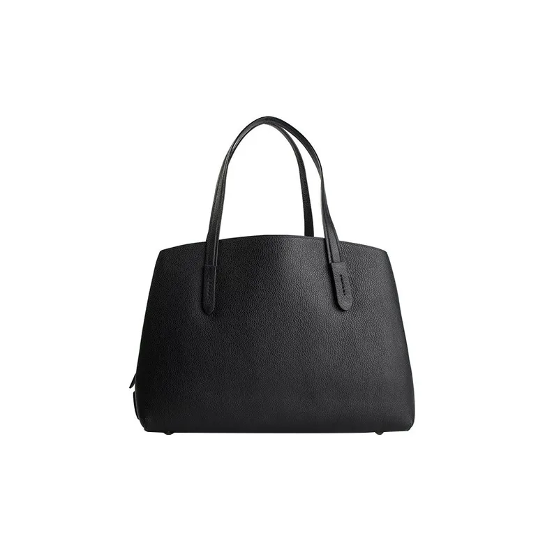 COACH Charlie Leather Tote Bag Shopping Bag Shoulder Bag Handbag Large Size Women's Black-2