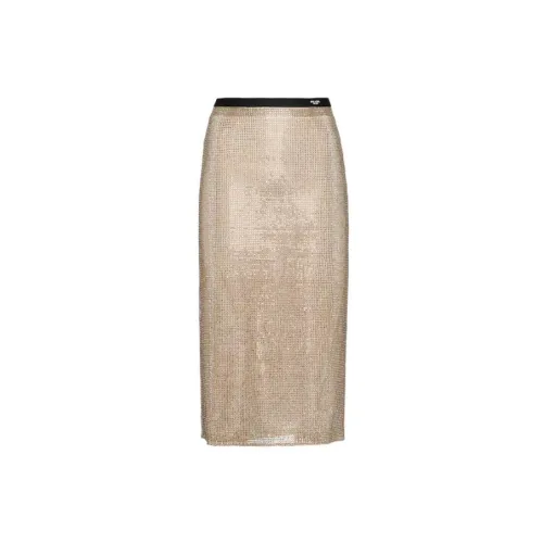 PRADA Holiday Casual Long Skirts Women's Gold