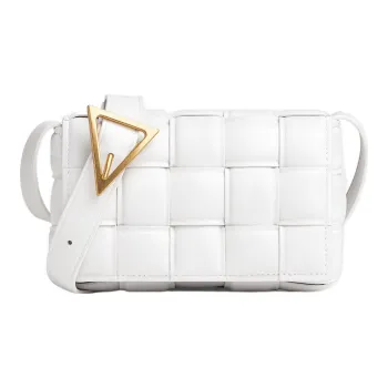 Bottega Veneta CASSETTE Sheepskin Pillow Bag Tofu Bag Shoulder Bag Crossbody Bag Small Size Women's White
