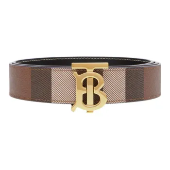 Burberry Smooth Buckle Comfortable Fashion Belt Women's Brown Width  3cm