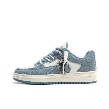 Jifffly Anti Slip And Wear Resistant Height Increasing Low Top Skateboard Shoes Unisex Denim Blue
