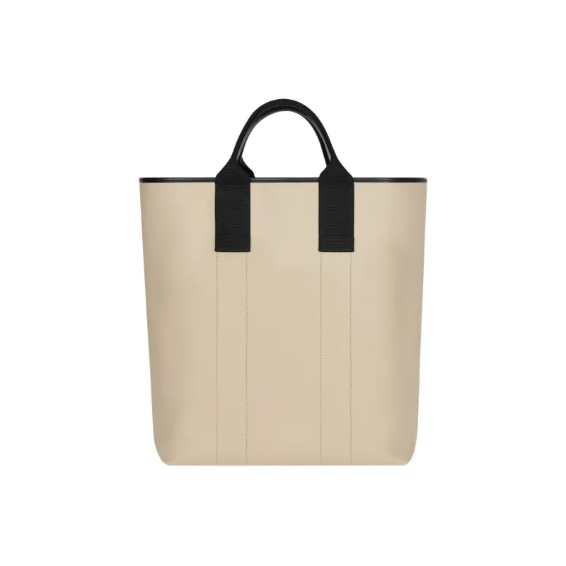 GIVENCHY Cotton With Calfskin Tote Bag Shopping Bag Shoulder Bag Crossbody Bag Handbag Large Size Men's Natural Beige-2