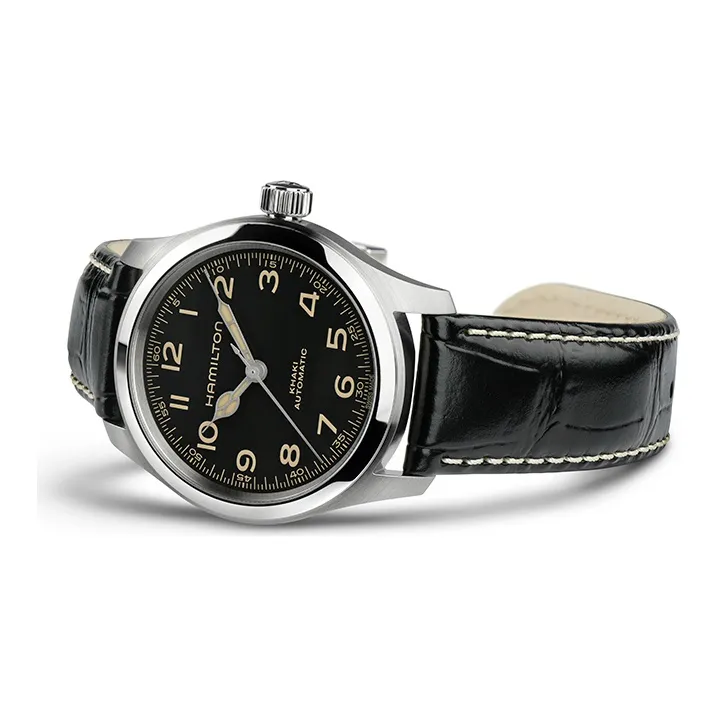 HAMILTON Khaki Field Series Automatic Mechanical Movement Unisex Watch 38 Black Dial-1