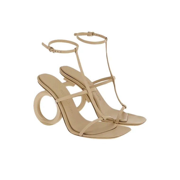 FERRAGAMO Elina One Strap Sandals Women's Light Umber-2