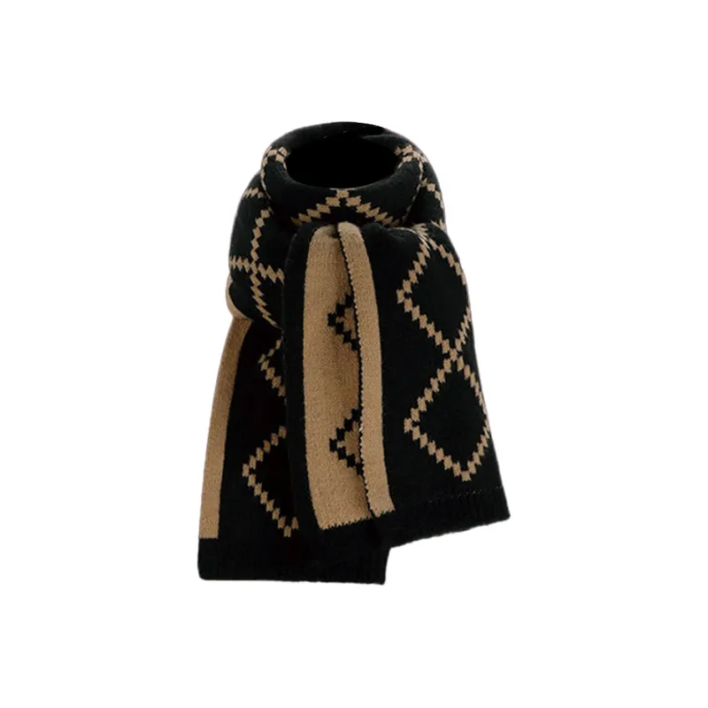 MUSTKOO Knit Scarves Women's Red-5