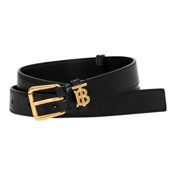 Burberry Trendy Classic Elegant Pin Buckle Belt Women's Black Width  2cm