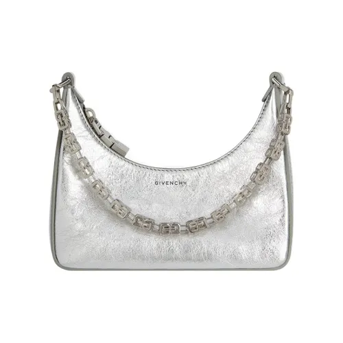 GIVENCHY Cut-out Shiny Calfskin Shoulder Bag Crossbody Bag Handbag Mini Women's Silver