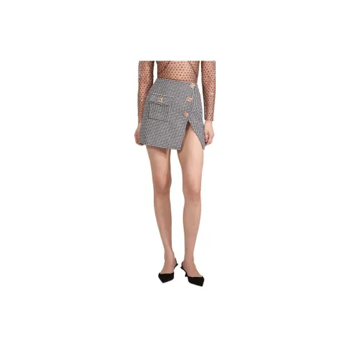 Self-portrait Casual Short Skirts Women's Gray