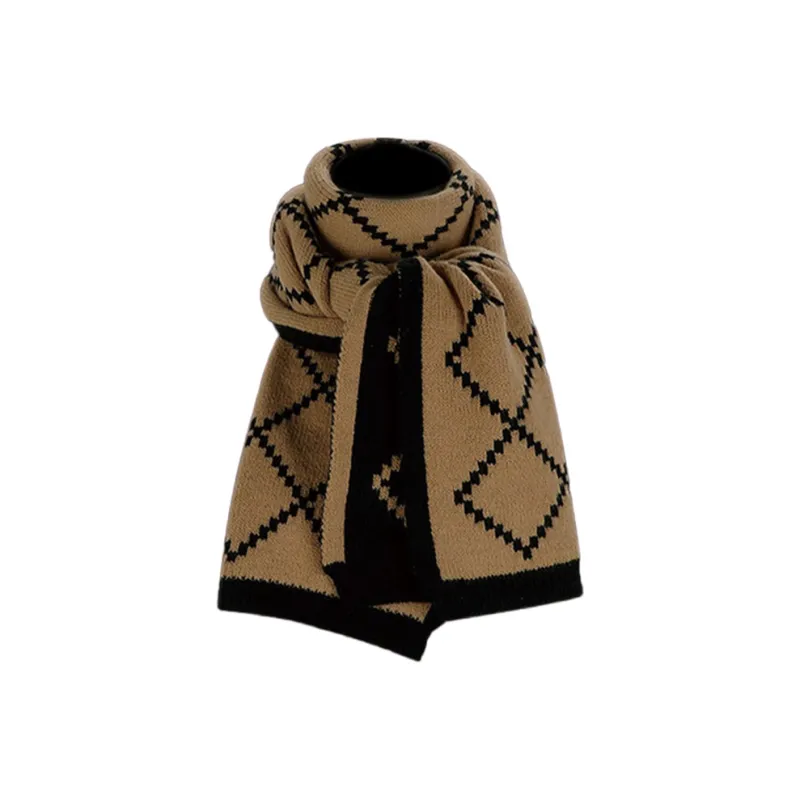MUSTKOO Knit Scarves Women's Red-4