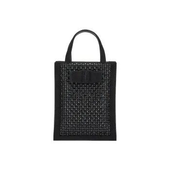 FERRAGAMO Viva Goat Suede Handbag Mini Women's Black