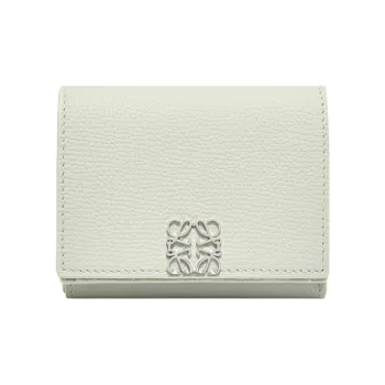 LOEWE Anagram Pebbled Calfskin Wallet Women's Light Celadon