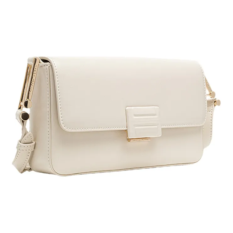 VANESSA HOGAN Vh Classic Series Cow Leather Crossbody Handbag Shoulder Bag Women's Ecru-1