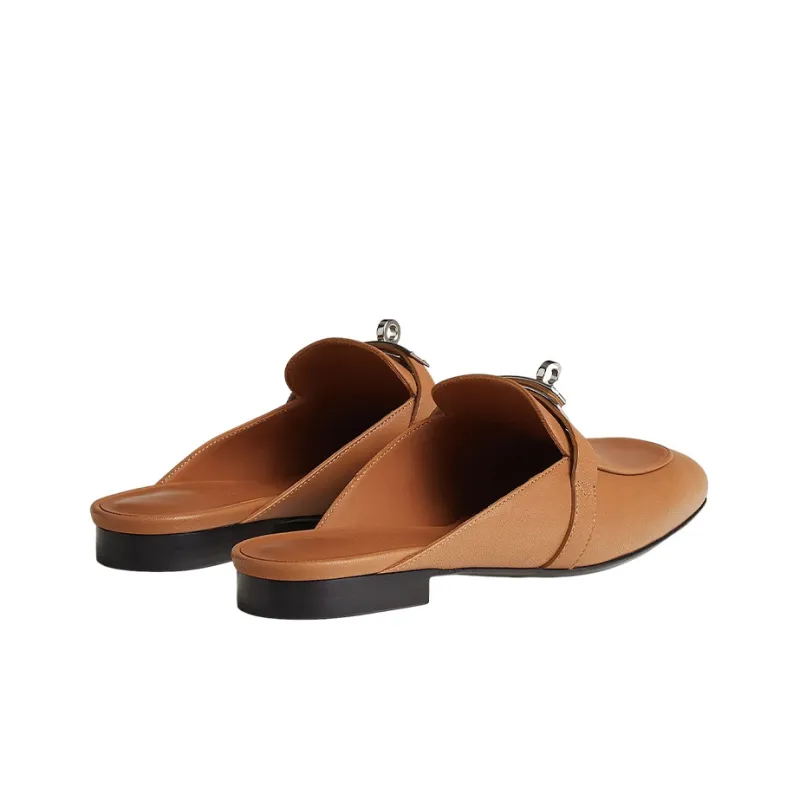 HERMES Oz Abrasion Resistant Closed Toe Slippers Women's Brown-3