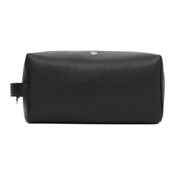 Burberry Calfskin Clutches Toiletry Bags Regular Men's Black