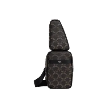 CELINE Cow Leather Handbag, Shoulder Bag, Crossbody Bag, Handbag Men's Black