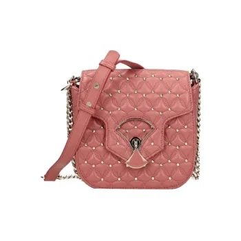 BVLGARI Cow Leather Shoulder Bag Crossbody Bag Mini Women's Pink