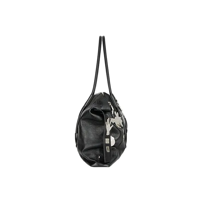 Givenchy BSTROY Collaboration Antigona Lock Calfskin Shoulder Bag Crossbody Bag Handbag Medium Size Women's Black-1