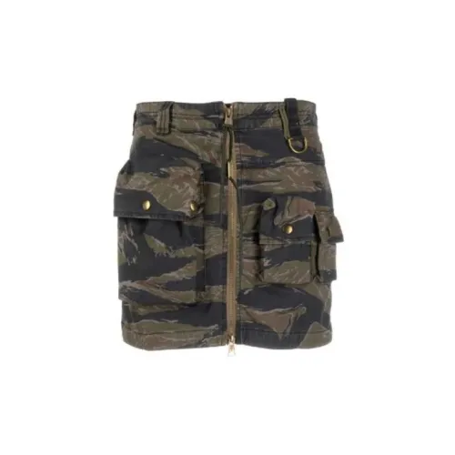 DIESEL Casual Short Skirts Women's Army Green