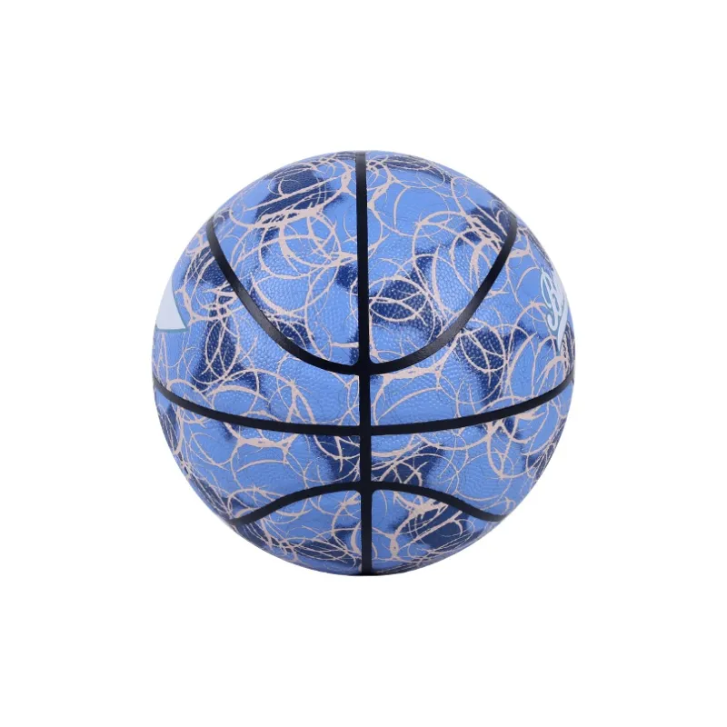 LiNing Rubber Basketball Heather Colorful Blue Size 7 Training Unisex-4