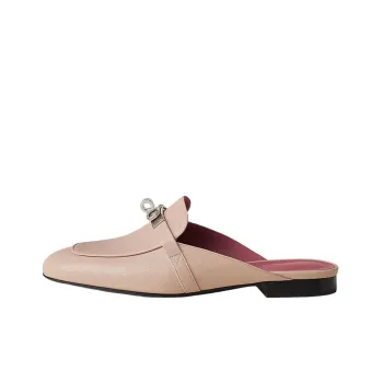 HERMES Oz Wrap toe Slippers Women's Nude