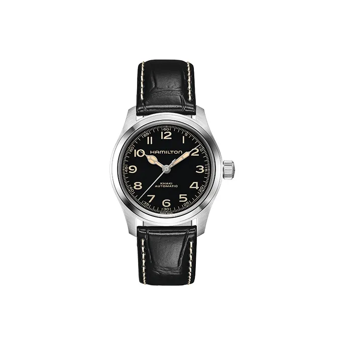 HAMILTON Khaki Field Series Automatic Mechanical Movement Unisex Watch 38 Black Dial-0