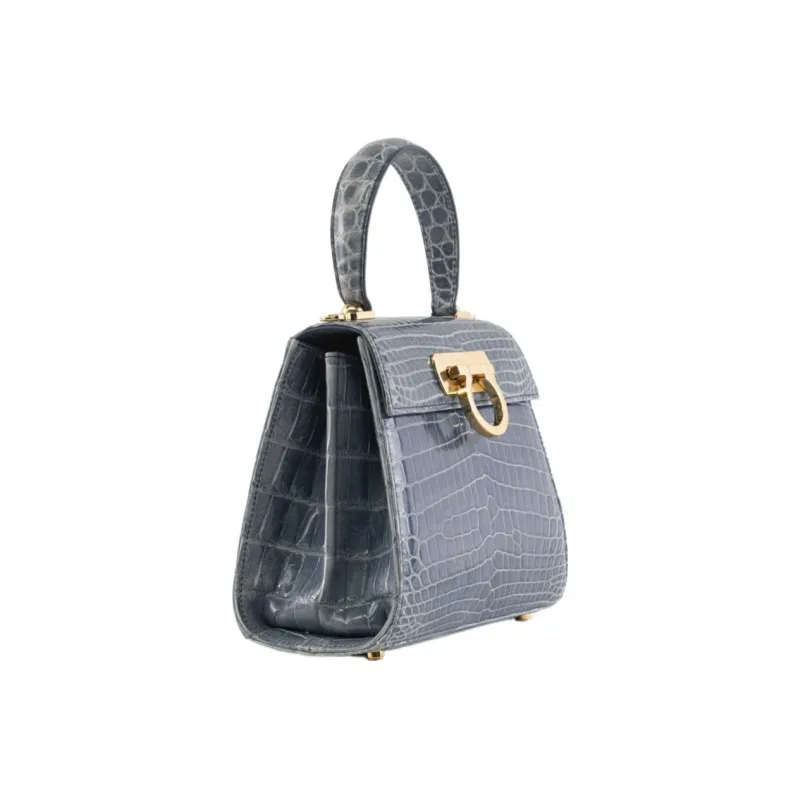 FERRAGAMO Leather Clutch Women's Purple-1