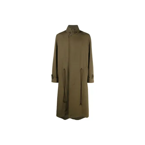 Yohji Yamamoto Trench Coats Men Khaki