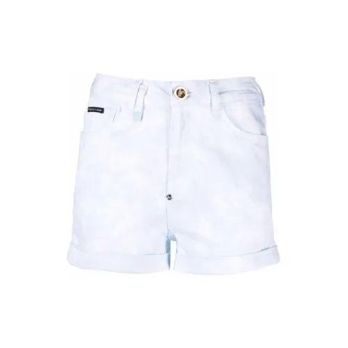 PHILIPP PLEIN Hexagon Denim Hot Pants