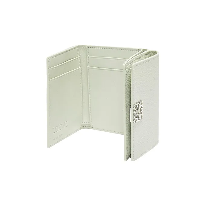 LOEWE Anagram Pebbled Calfskin Wallet Women's Light Celadon-3