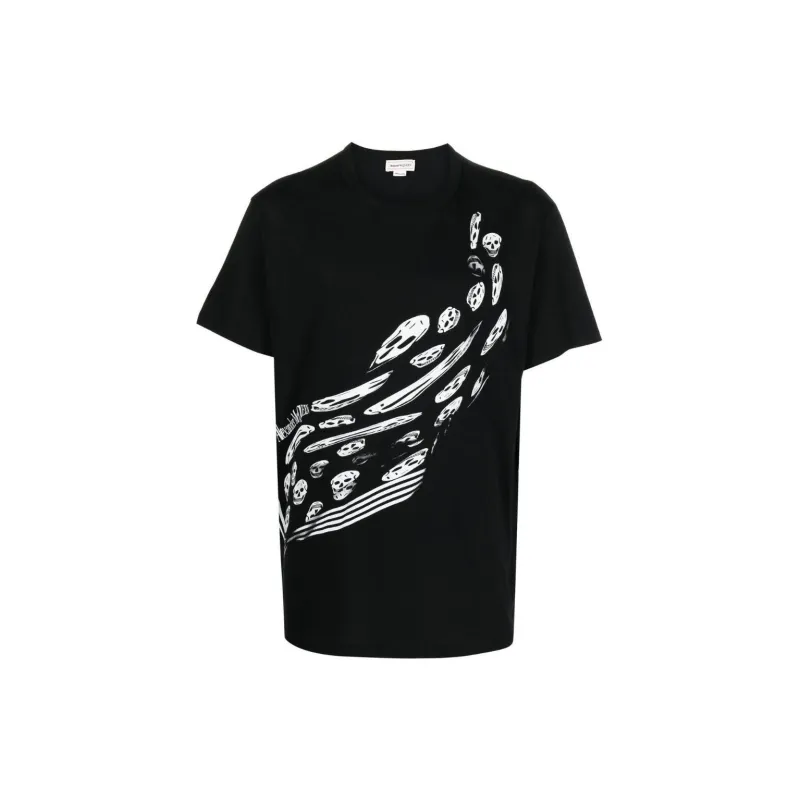 Alexander McQueen Skeleton print Short sleeved T shirt-0