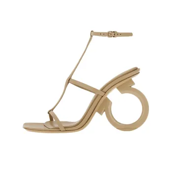 FERRAGAMO Elina One Strap Sandals Women's Light Umber