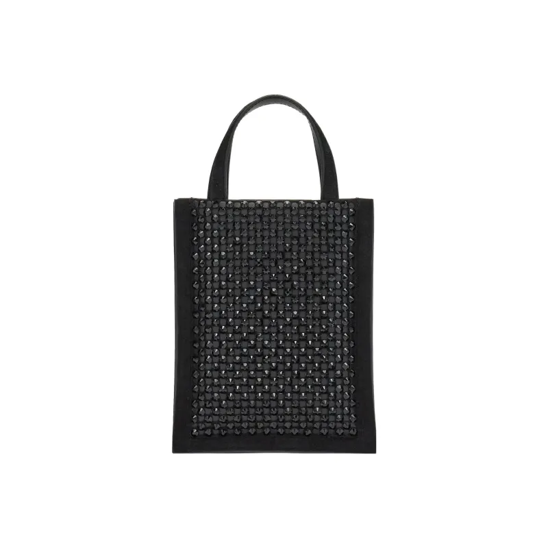FERRAGAMO Viva Goat Suede Handbag Mini Women's Black-2