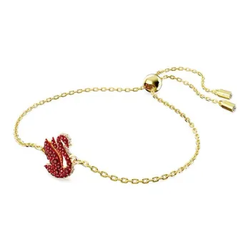 Swarovski Energetic 'Red' Iconic Swan Artificial Crystal Bracelets Women's