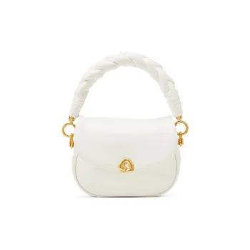 CHARLES&KEITH PU Handbag Small Size Women's White/Dark Chocolate/Light Blue