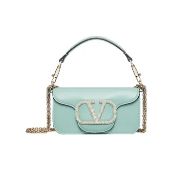 Valentino Faux Crystal Shoulder Bag, Crossbody Bag, Handbag Mini Women's Blue