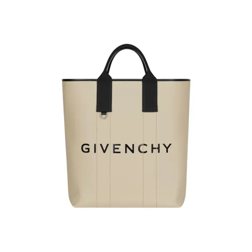 GIVENCHY Cotton With Calfskin Tote Bag Shopping Bag Shoulder Bag Crossbody Bag Handbag Large Size Men's Natural Beige