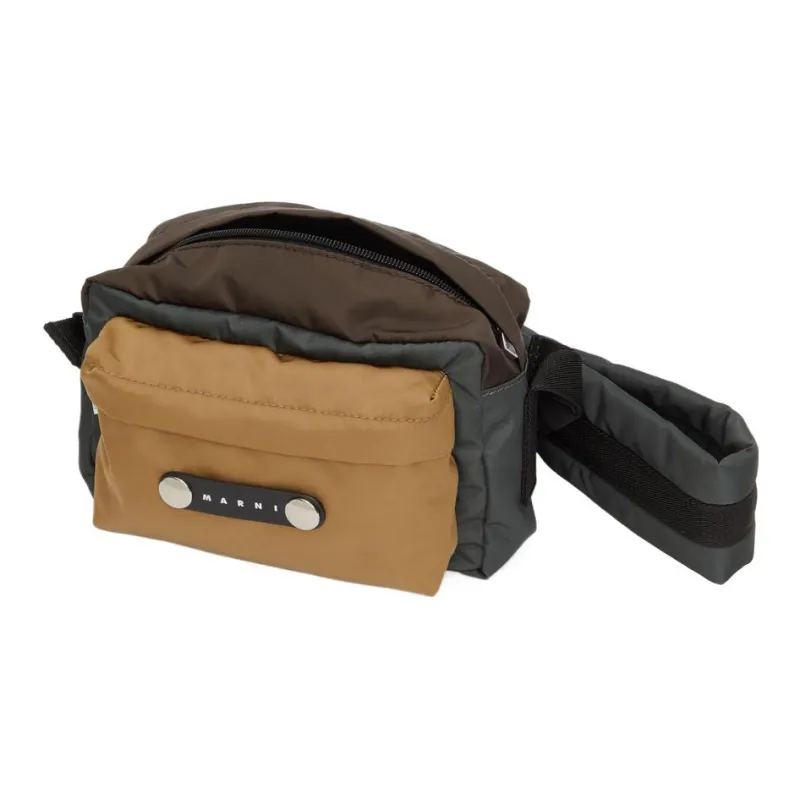 MARNI Polyamide Messenger Bag Shoulder Bag Crossbody Bag Men's Brown-3