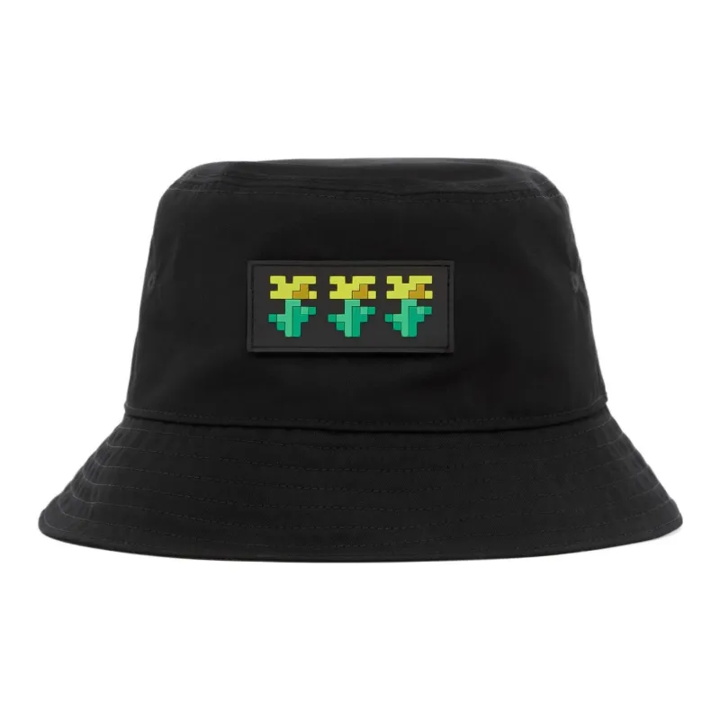 Burberry X Minecraft Logo Applique Cotton Gabardine Bucket Hat-2