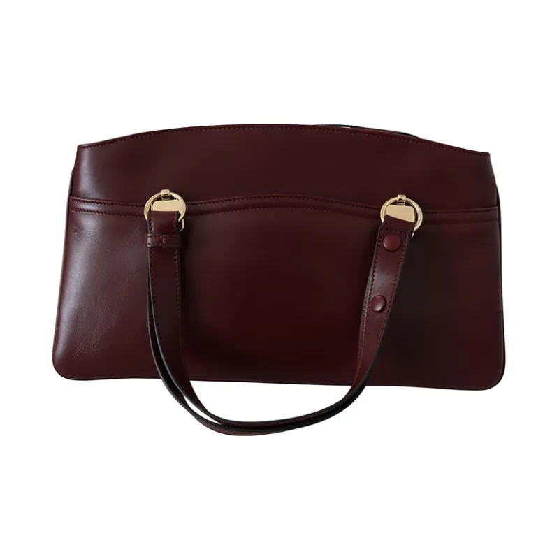 GUCCI Arli Calfskin Handbag, Shoulder Bag Tubas Women's Red-2